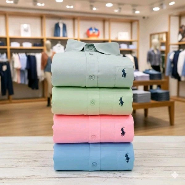 RL Cotton plain Shirts pack Of 4pcs - S-36