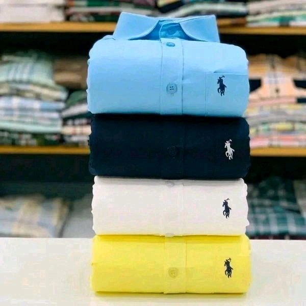 RL Plain Shirts Combo Of 4Pcs - XXL-44