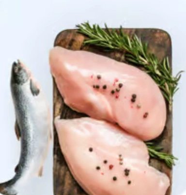 chicken, meat & fish