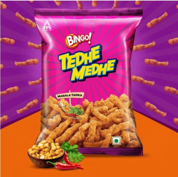 Bingo Tedhe Medhe Masala Tadka Crisps - 75g