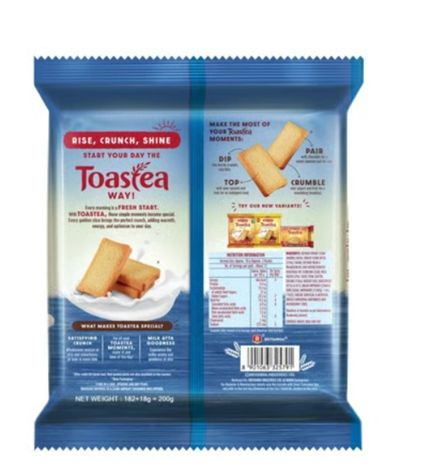 Britannia Toastea Milk Atta Rusk - 182 g + 18 g