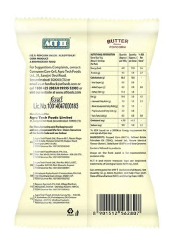 Act II Butter Popcorn - Ready to Eat - 47 g