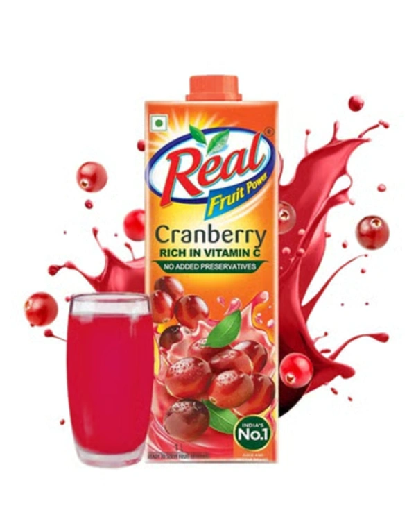 Real Fruit Power Cranberry Juice - 1 ltr