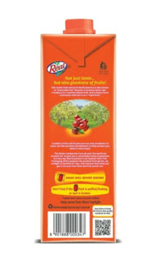 Real Fruit Power Cranberry Juice - 1 ltr