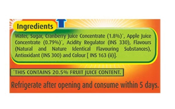 Real Fruit Power Cranberry Juice - 1 ltr