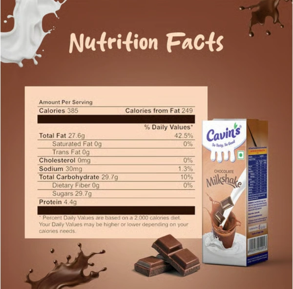 Cavin's Chocolate Milkshake (180 ml) - 180 ml