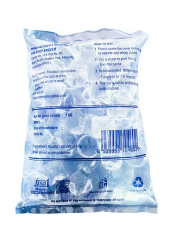 Ice Cubes Premium Ice Cubes by Freshly Frozen - 1 kg