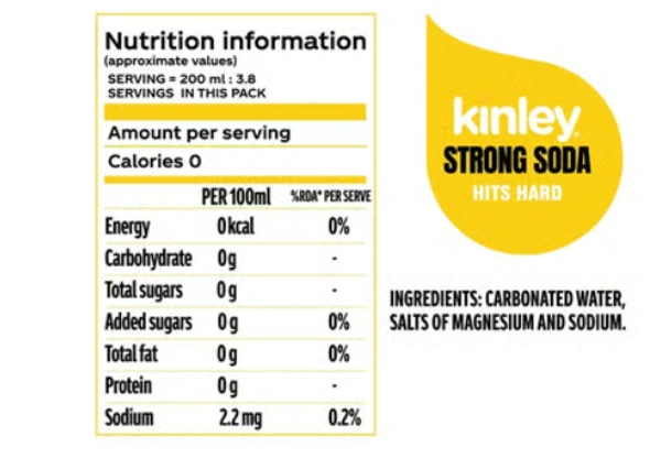 Kinley Strong Soda Water - 750 ml