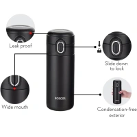 BOROSIL Borosil Traveller 300ml Stainless Steel Water Bottle Double Wall Insulated