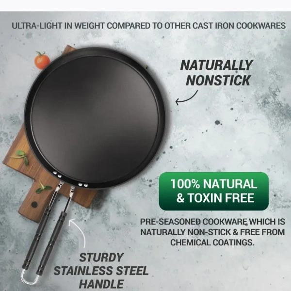 MILTON Milton Non Stick Iron Omni Dosha Tawa 29 Cm