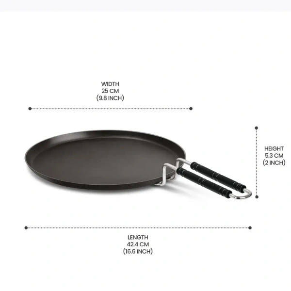 MILTON Milton Non Stick Iron Omni Dosha Tawa 29 Cm