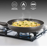 MILTON Milton Pro Cook Granito Fry Pan With Glass Lid Size 26 Cm