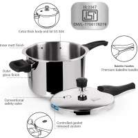 MILTON Milton Pro Cook Triply Stainless Steel Pressure Cooker Outer Lid  5 Ltr