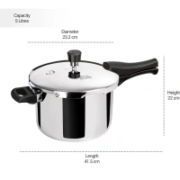 MILTON Milton Pro Cook Triply Stainless Steel Pressure Cooker Outer Lid  5 Ltr
