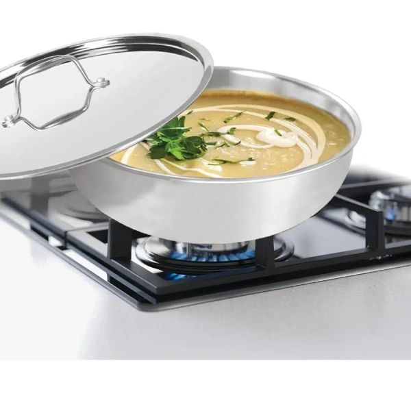 MILTON Pro cook Triply Stainless Steel Tasla with S S Lid 26 Cm