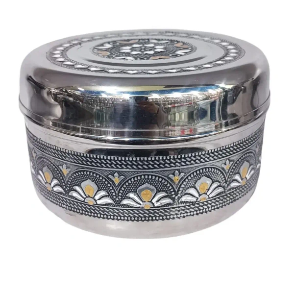 MIRROR Mirror Stainless Steel Antique Dabba