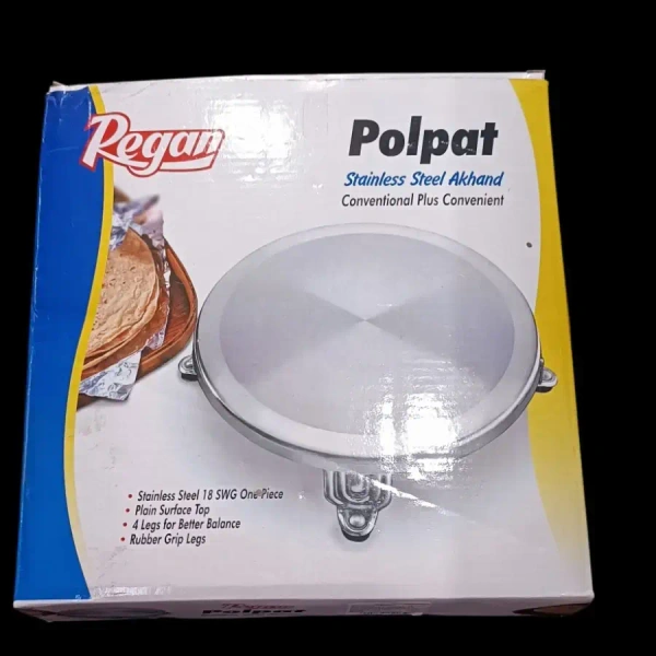 Trhan Stainless Steel Akhand Polpat With Belan