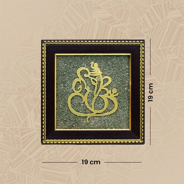 Razvi Crystal Ganpati Pyrite Frame