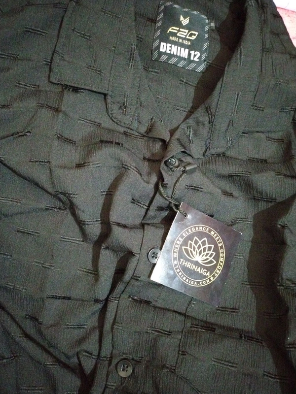 F2G Mens Full Sleeve Shirt  - Black, M