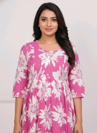 Kaysha FLORAL Feeding Kurti Rose - L