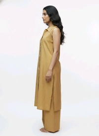 The Gold Dust Palazzo Set Vatikan Silk - Gold Dust Yellow, L