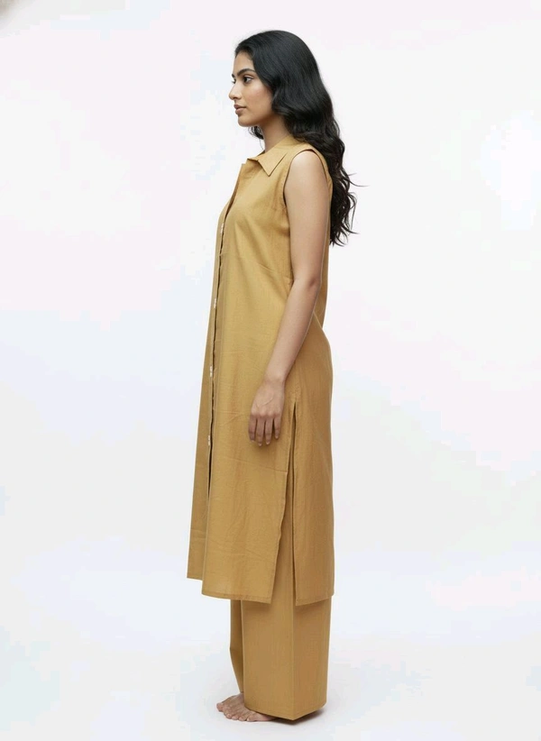 The Gold Dust Palazzo Set Vatikan Silk - Gold Dust Yellow, XL