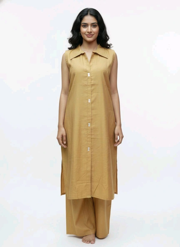 The Gold Dust Palazzo Set Vatikan Silk - Gold Dust Yellow, XL