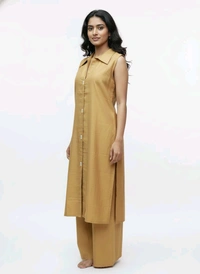 The Gold Dust Palazzo Set Vatikan Silk - Gold Dust Yellow, XXL