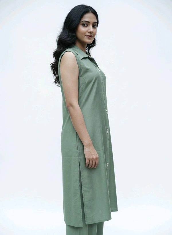 Thrinaiga The Emarald Grove Palazzo Set - Olive Green, XL