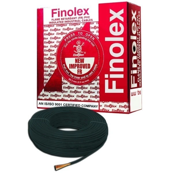 Finolex 6.0 Sqmm FR Wire 90Mtr - Black