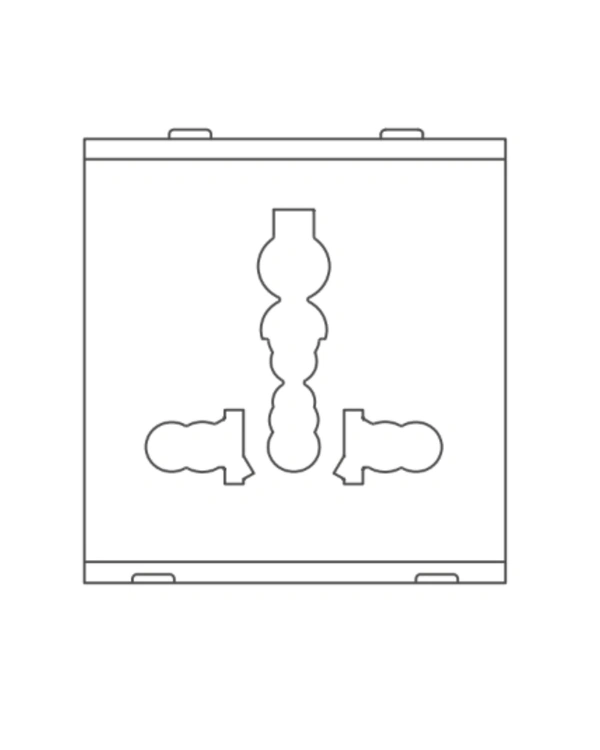 Skava Legacie 13A International Pin Socket - White