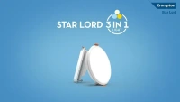 Crompton Star Lord Recess 3in1 Color Changing LED Panel Round - 10W-4" Cutting