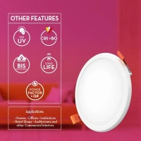 Crompton Led Star Lord Recess Panel Round - 6k - 20W-8" Cutting