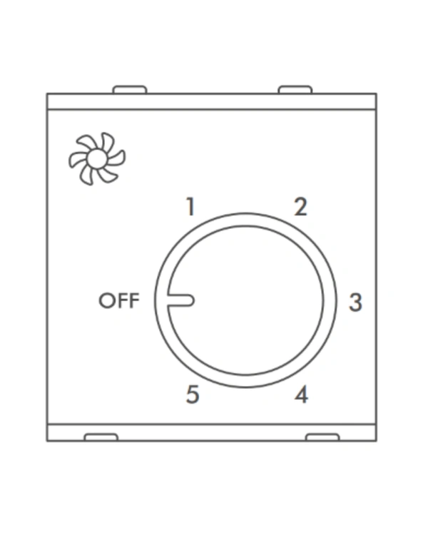 Skava Legacie 5 Step Electronic Fan Regulator 2 Module - White