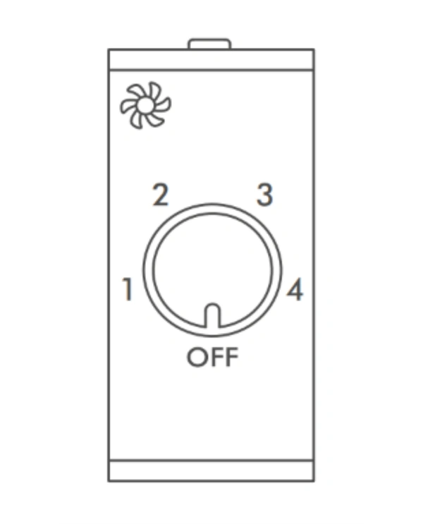 Skava Legacie 4 Step Fan Regulator 1M - White