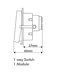 Skava legacie 6A 1Way Switch Antique White - White