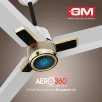 GM Aero 360 1200 mm BLDC Ceiling Fan - White Gold