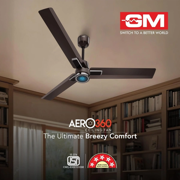 GM Aero 360 1200 mm BLDC Ceiling Fan - Brown Gun Metal