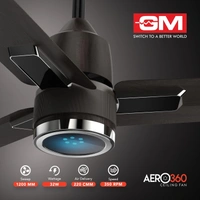 GM Aero 360 1200 mm BLDC Ceiling Fan - Wenge Wood-Gunmetal