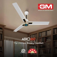 GM Aero 360 1200 mm BLDC Ceiling Fan - White Gold