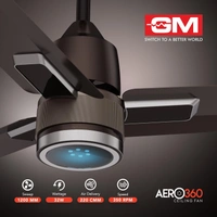 GM Aero 360 1200 mm BLDC Ceiling Fan - Brown Gun Metal
