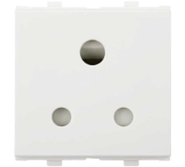 Anchor Penta Modular 3Pin Socket 6A 2M ISI 65203 | Modular Electrical Socket - White