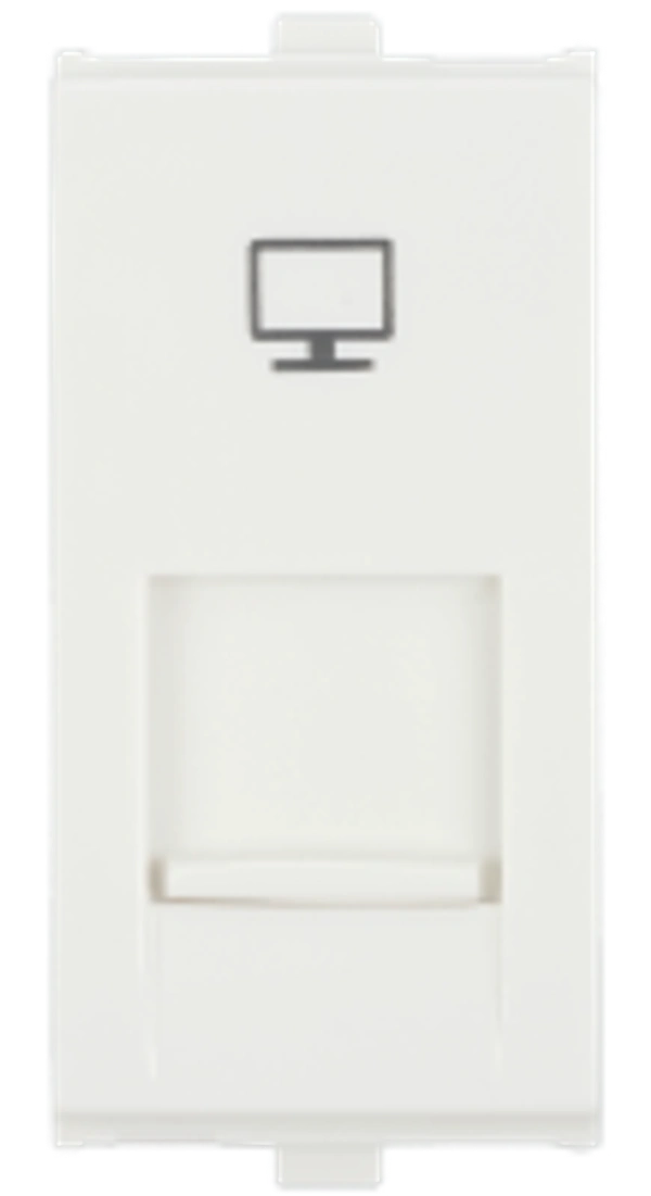 Anchor Penta Modular RJ45 Cat6 Data Socket 65622 | High-Speed Ethernet Network Port - White