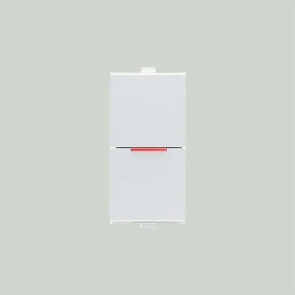 Anchor Penta Modular 6A 1 Way Flat Switch - White