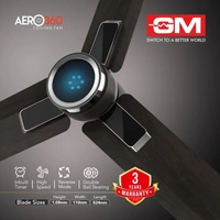GM Aero 360 1200 mm BLDC Ceiling Fan - Wenge Wood-Gunmetal