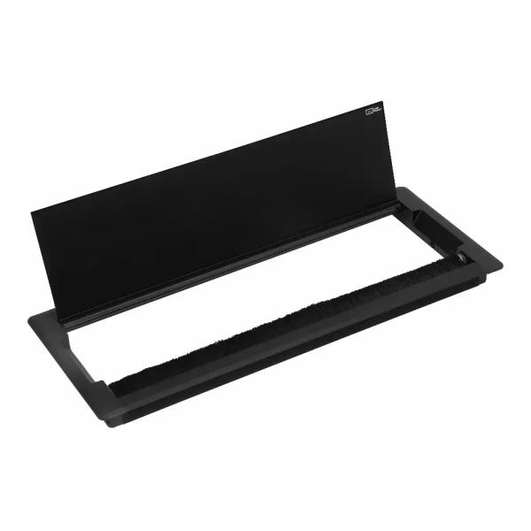 CM Ergosys Trio Flap Manual Flip-Up Cable Manager - 450mm, Black