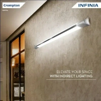 Crompton Infinia 24W 4Ft Led Triangular Shape, Chrome Finish Batten