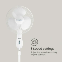 Crompton High Flo Wave Plus 400 mm Pedestal Fan