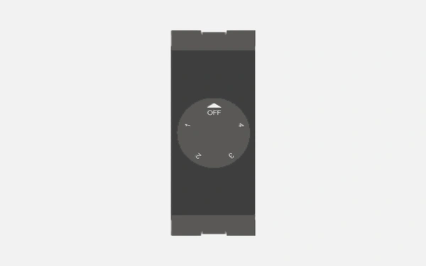 Norisys Cube Series Fan Regulator Single Module for 80W Fan-Step Type-1M Chracoal Black - Chracoal Black