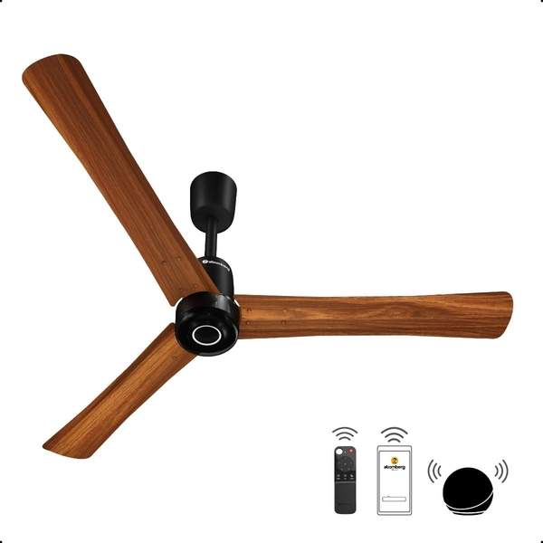 Atomberg Renesa Elite Smart Ceiling Fan - 1200mm, Golden Oakwood